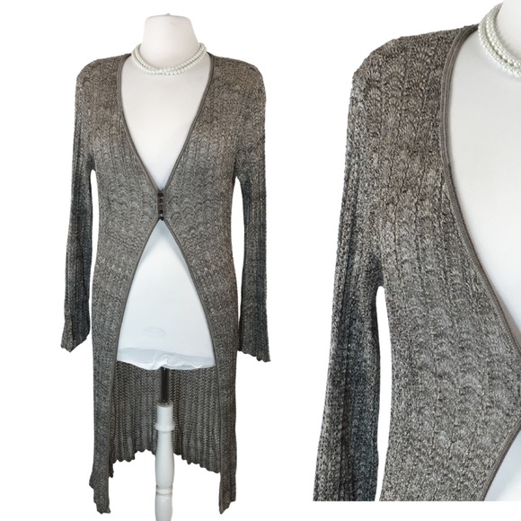 Sigrid Olsen Sweaters - Sigrid Olsen Viscose Long Sleeve Browns Loose Knit Cardigan Sweater size Medium